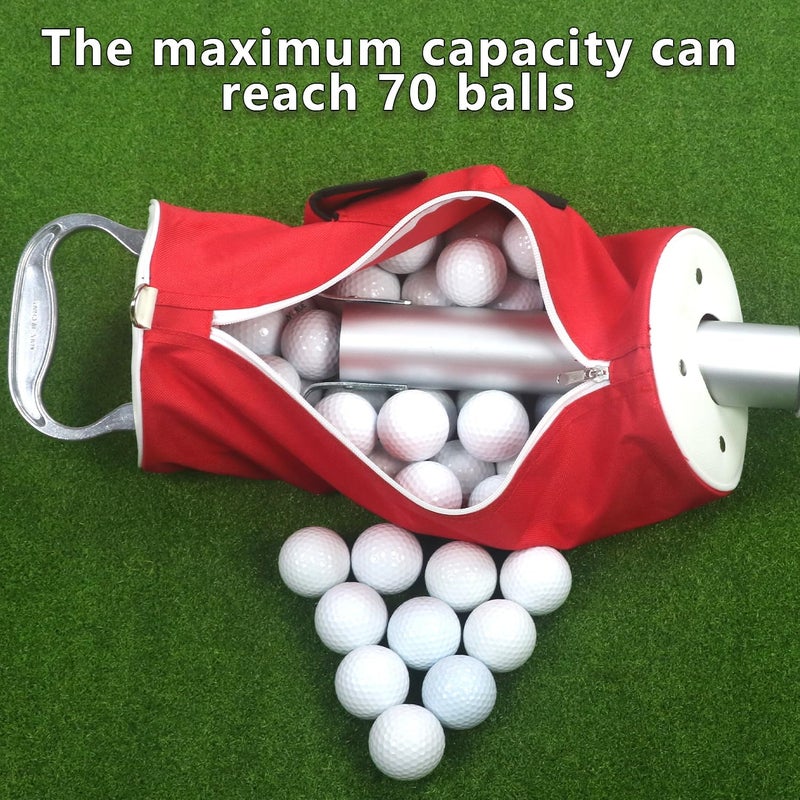 HOW TRUE Golf Ball Shag Bag with Aluminum Handle and Frame | Shag Bag for Golf Balls Golf Ball Retriever | Hold up to 70 Balls - Image 5